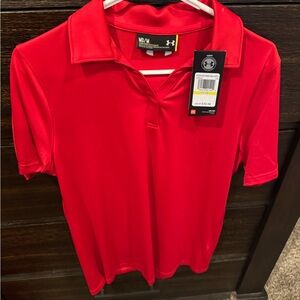 Under Armour Women's Bright Red Short-Sleeve Polo